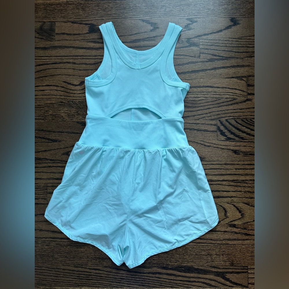 Zella Girl (Nordstrom) Girls Romper - size 9/10 - light mint green - Picture 2 of 2